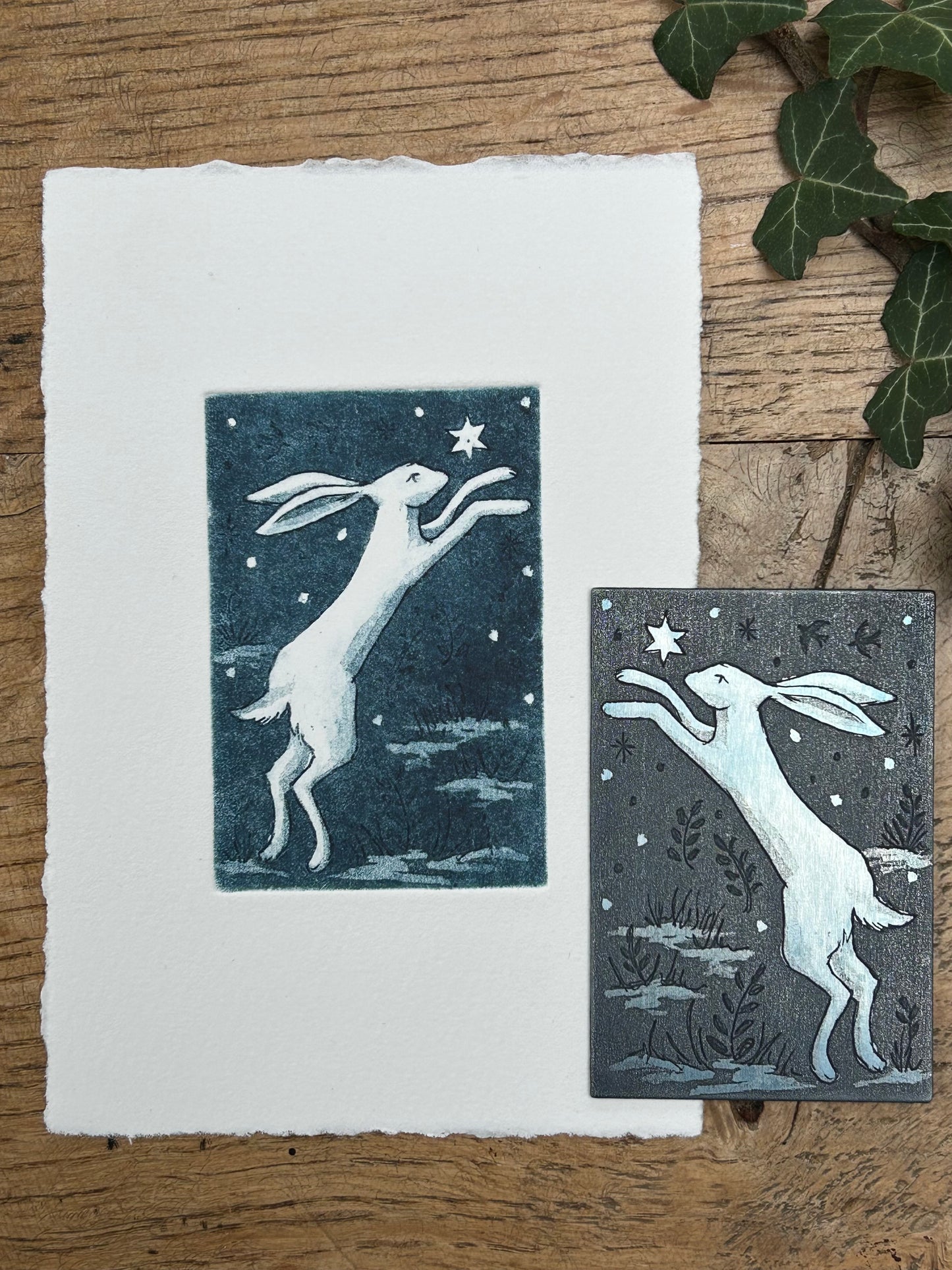 Midnight Hare Mini-print