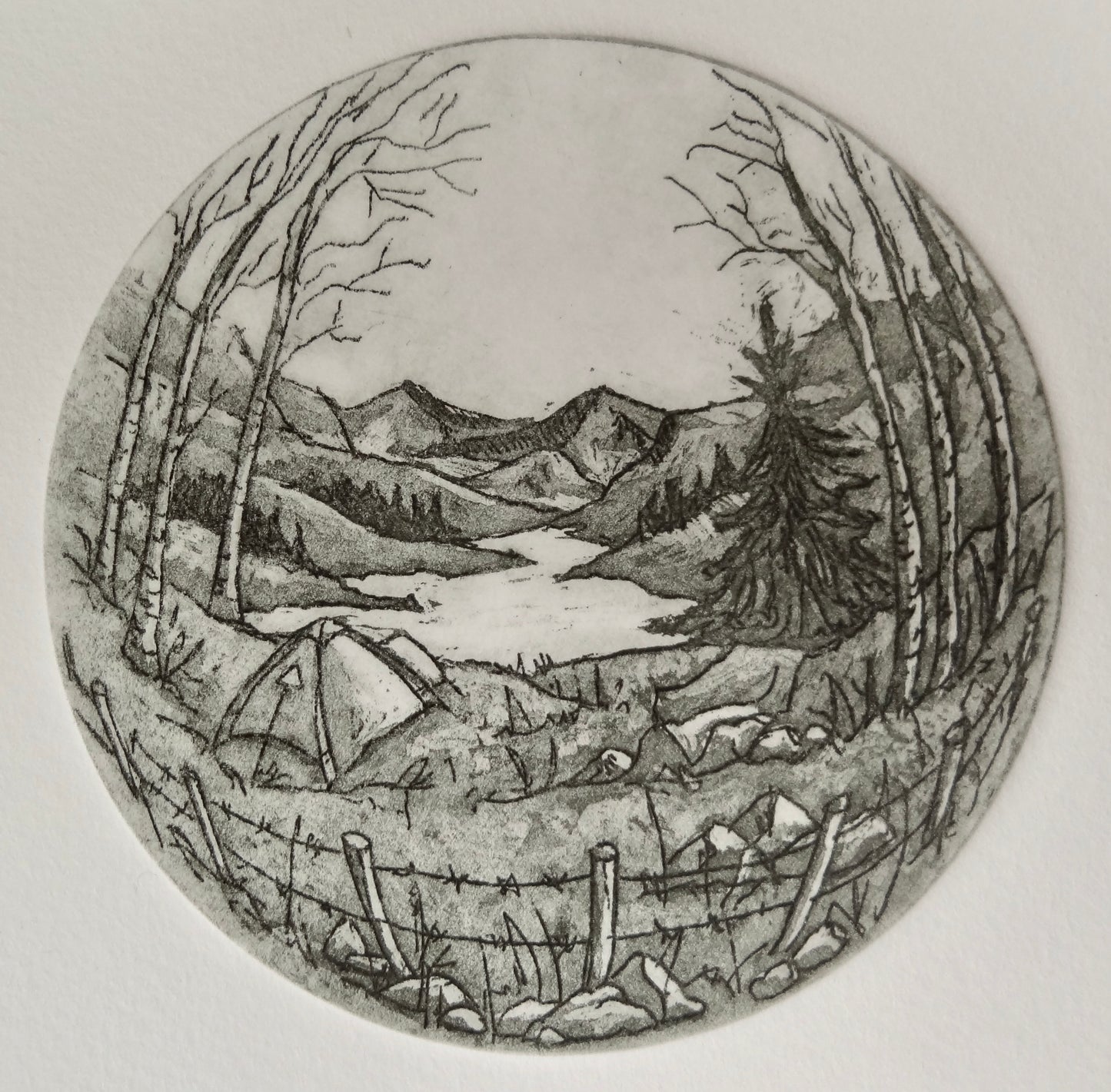 Wild Camping - Etching