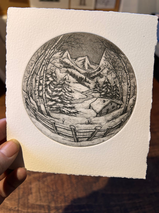 Snowfall - Etching
