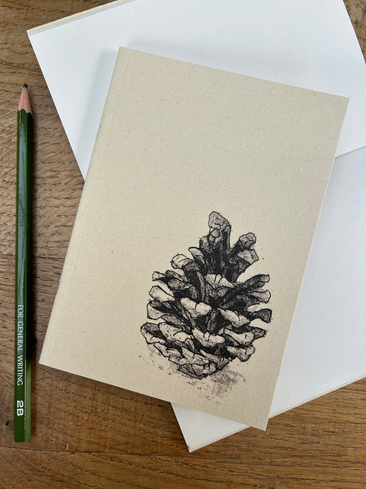 Sketchbook/notebook A6 Pinecone design