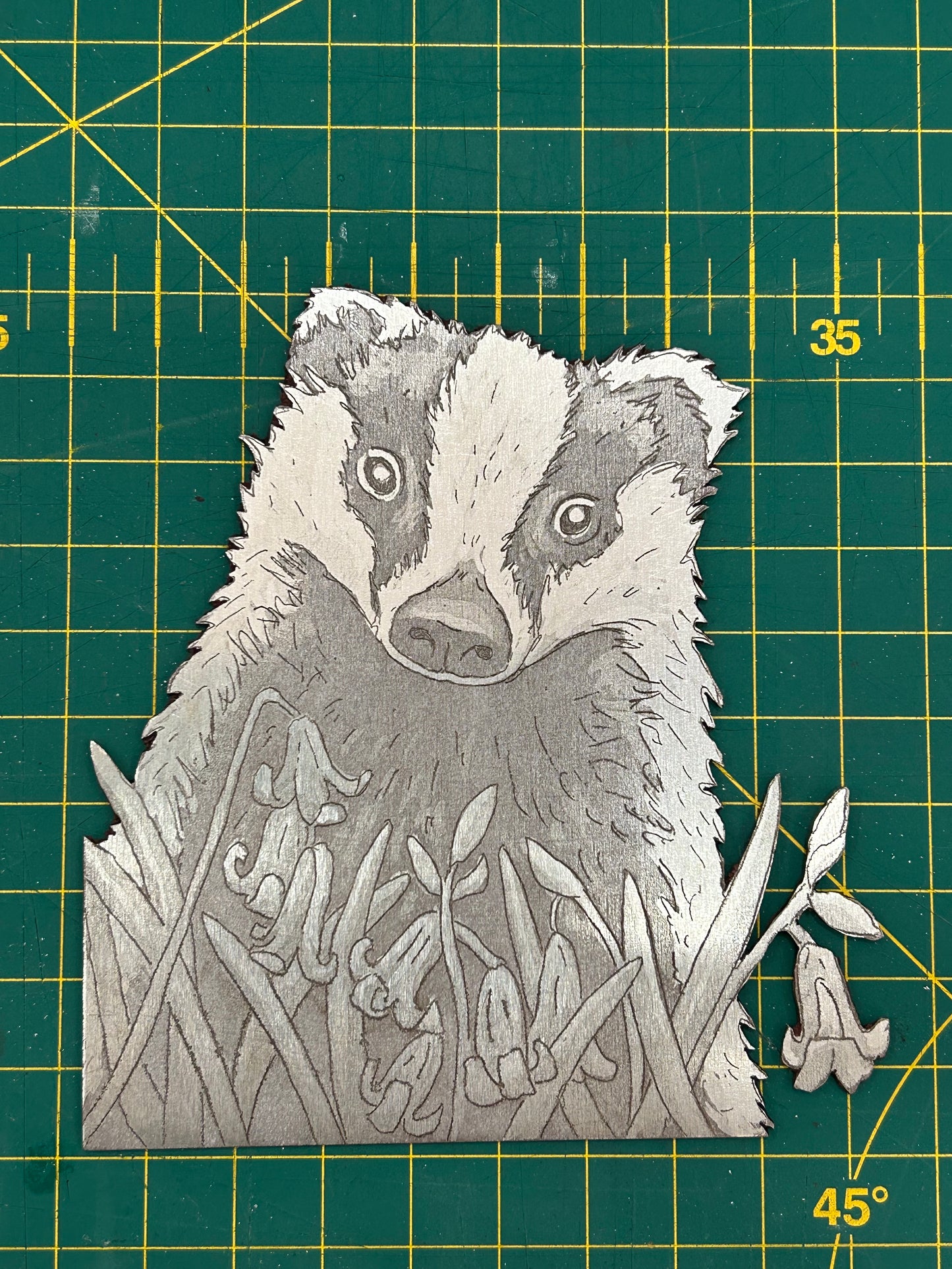 Badger in the Bluebells