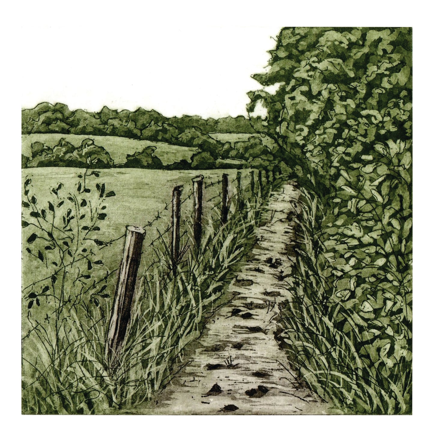 Path to Rotten Hill - Etching